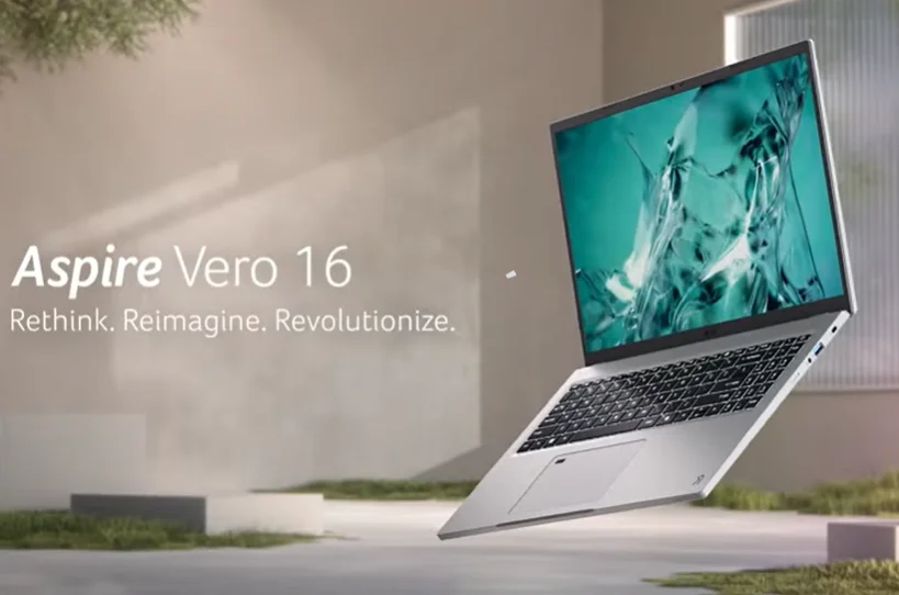 Acer Aspire Vero 16 A Laptops with Recycled Materials