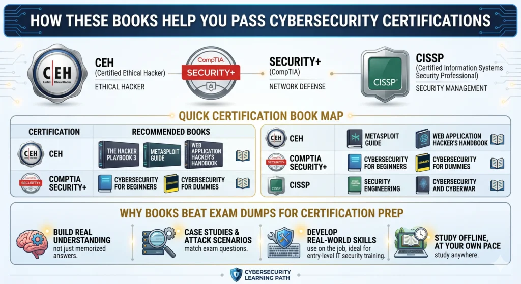 Books Help You To Pass Cybersecurity Certifications