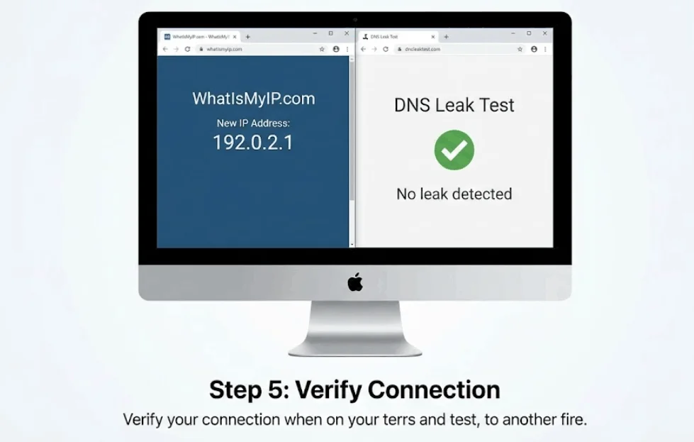 verify the connection with vpn
