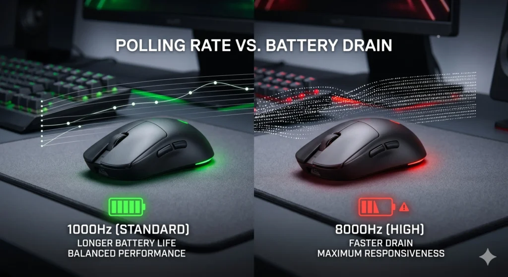 Does Polling Rate Drain Your Wireless Mouse Battery