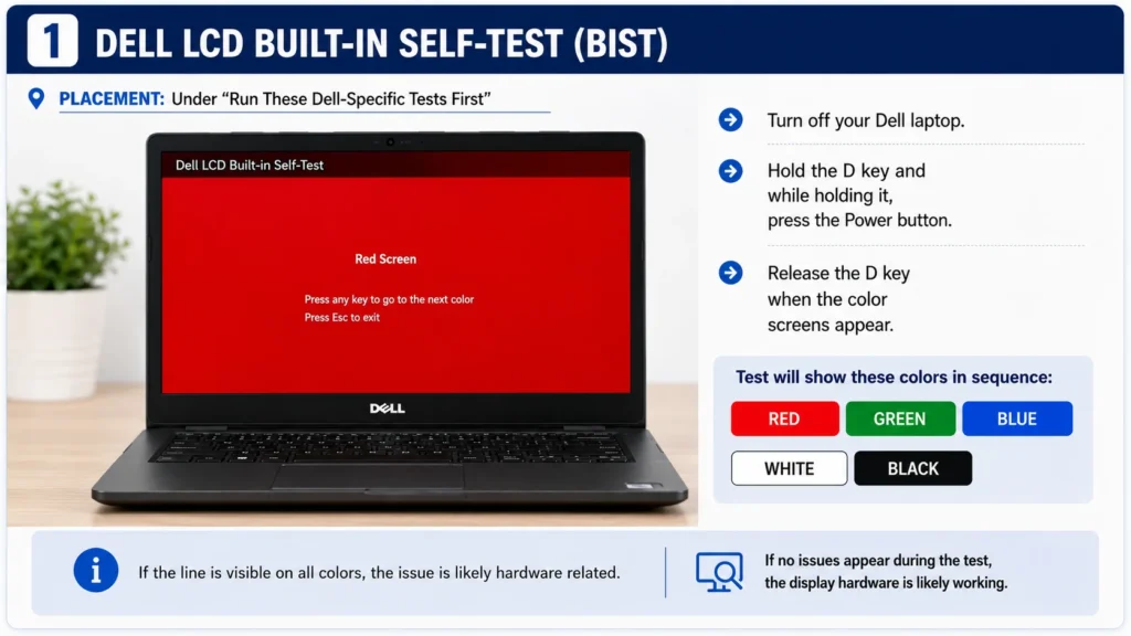 Dell LCD Built-In Self-Test (BIST) Dell LCD Built-In Self-Test (BIST)