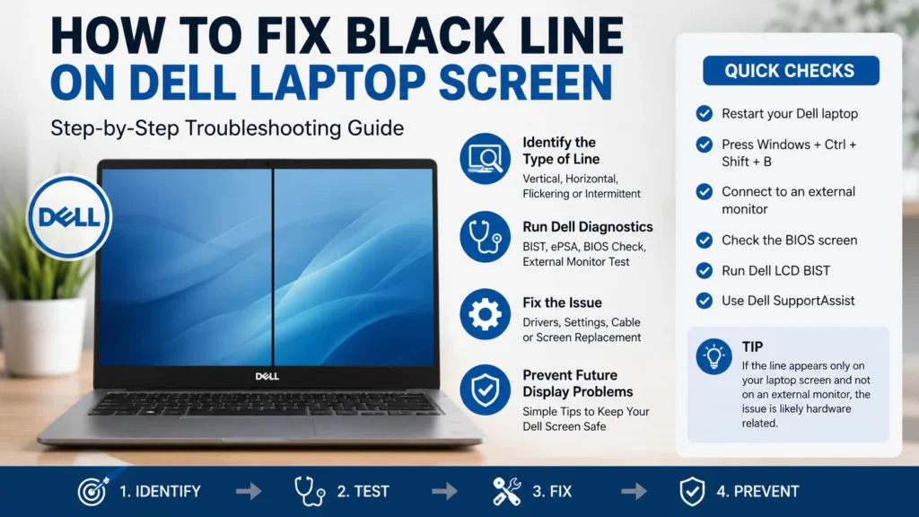 How To Fix Black Line on Dell Laptop Screen