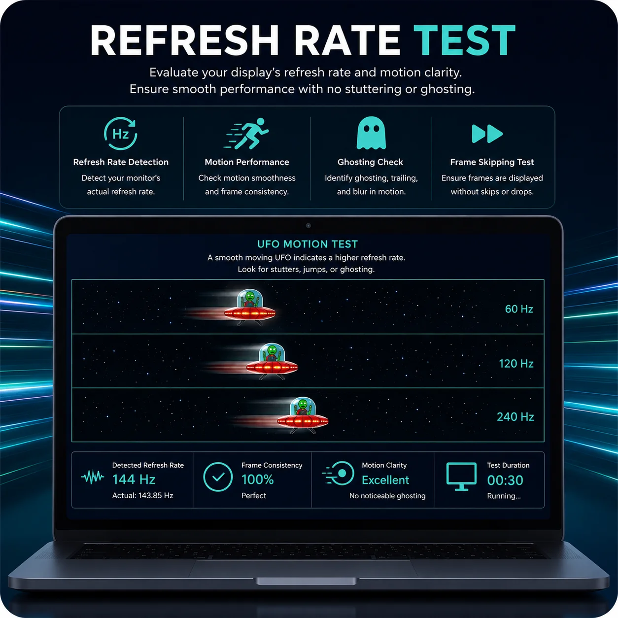 Refresh Rate Test for display screen