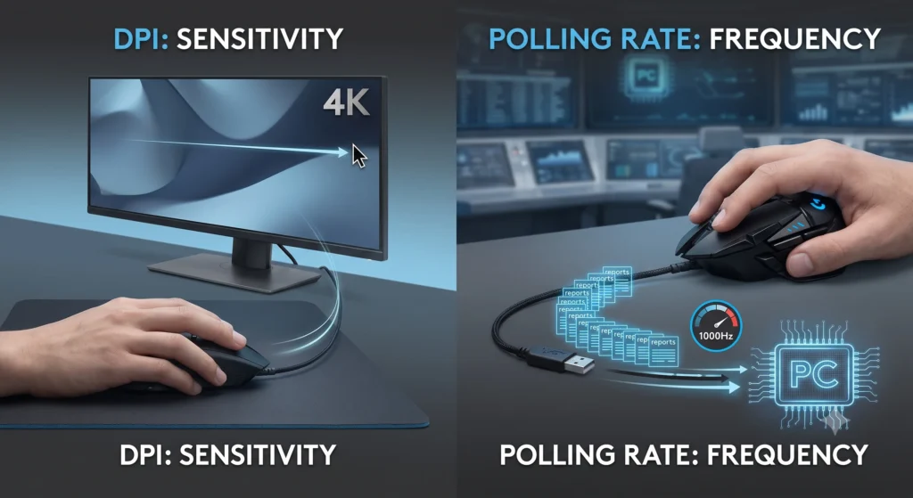 The DPI vs. Polling Rate The DPI vs. Polling Rate