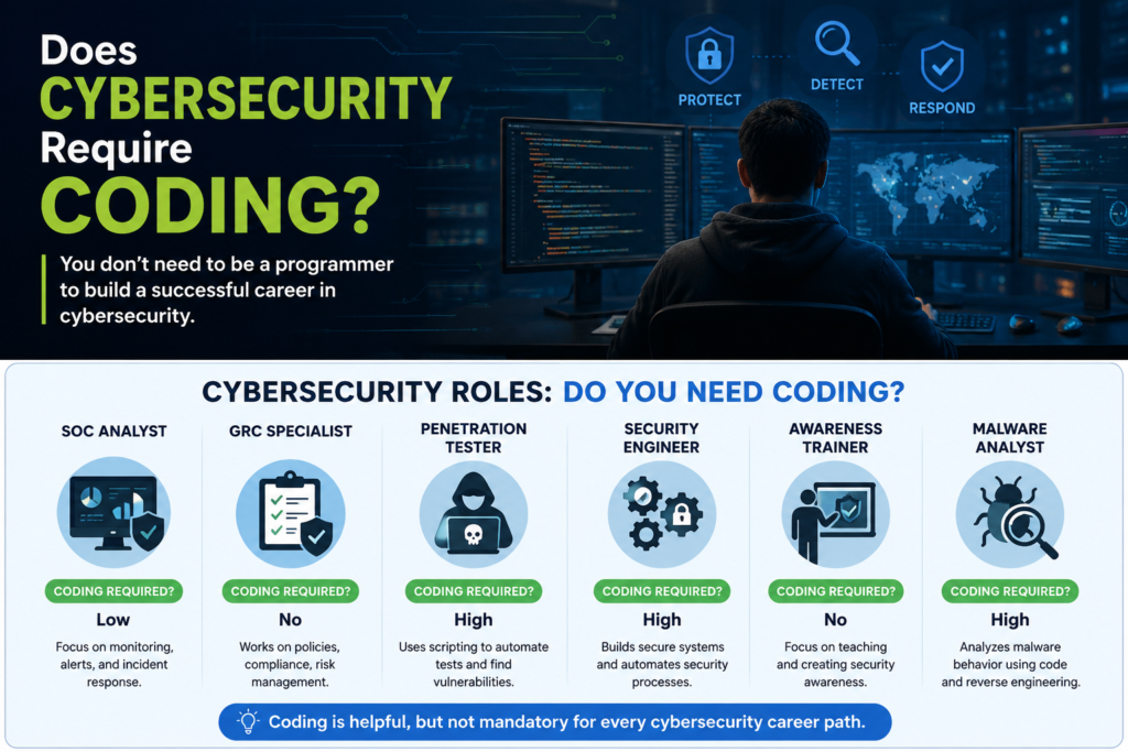 Does cybersecurity require coding?