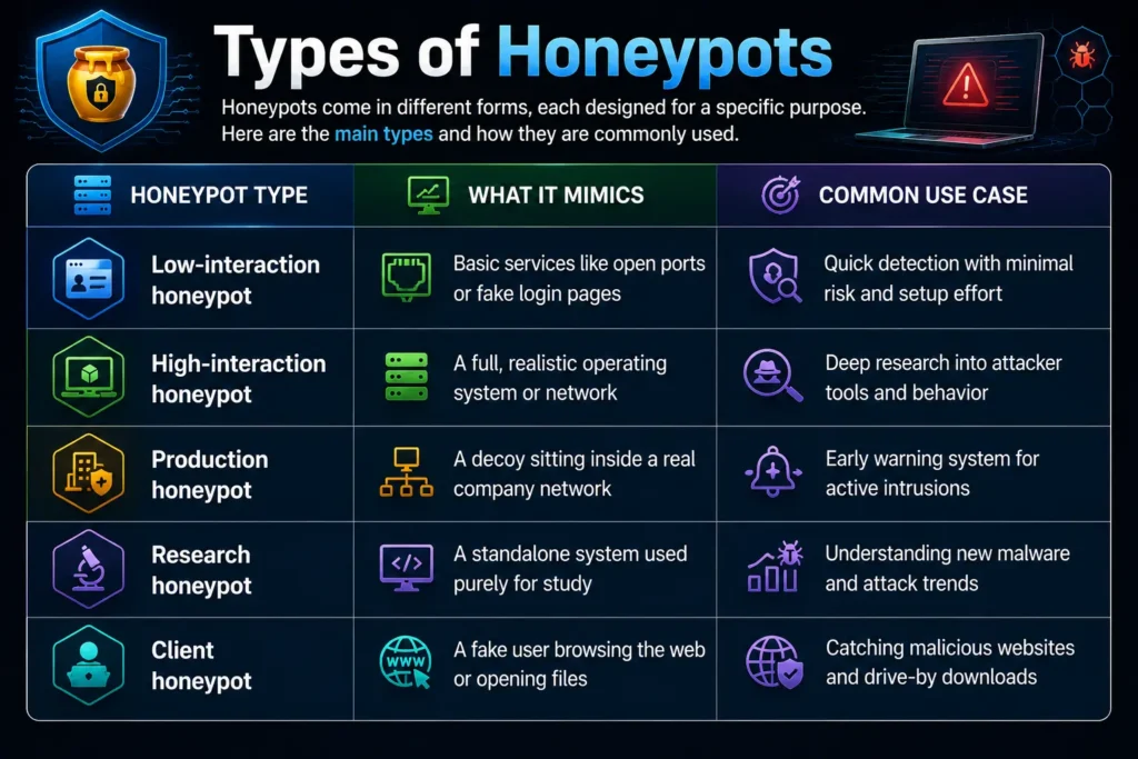 Tyepes of Honeypots